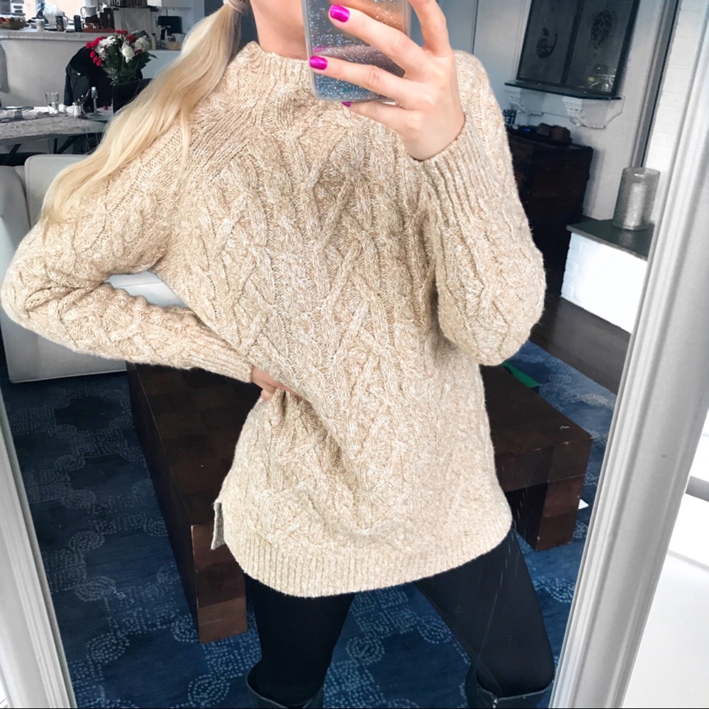 🆕 MICHAEL KORS BASICS DARK CARMEL KNIT SWEATER !